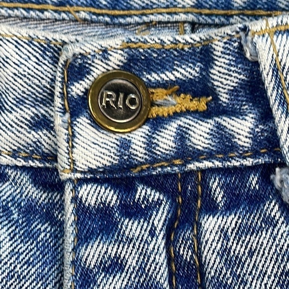 Vintage Rio Bleached Acid Wash High Rise Mom Jeans Straight Leg - Picture 8 of 11